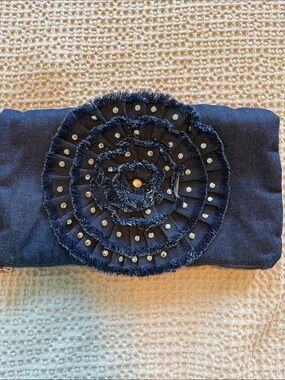 Denim Shoulder Clutch
